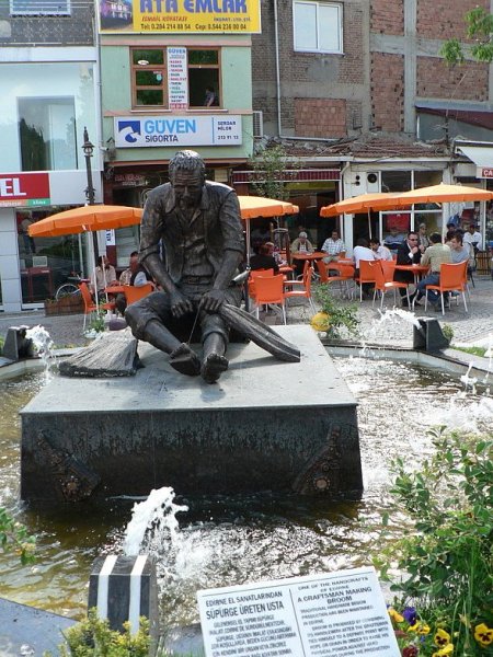 Город Эдирне (Hadrianopolis) в Турции - Эски Джами и мосты через Тунчу и Мерич