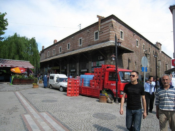 Город Эдирне (Hadrianopolis) в Турции - Эски Джами и мосты через Тунчу и Мерич