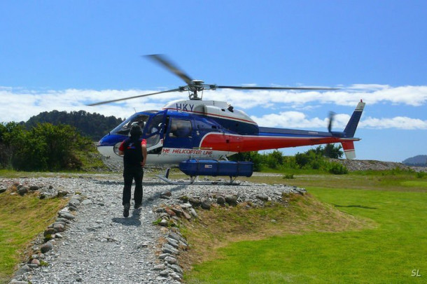 Franz Josef Glacier (полет на вертолете).