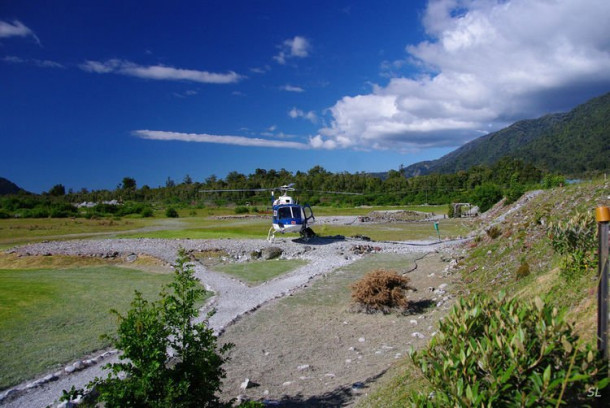 Franz Josef Glacier (полет на вертолете).