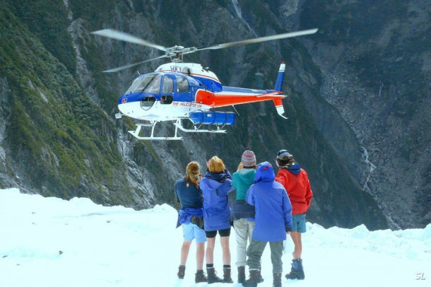 Franz Josef Glacier (полет на вертолете).