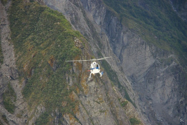 Franz Josef Glacier (полет на вертолете).