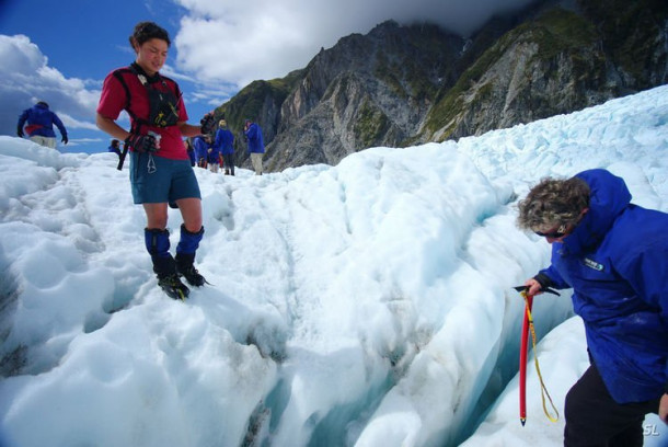 Franz Josef Glacier (полет на вертолете).