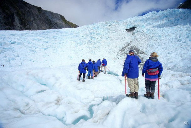 Franz Josef Glacier (полет на вертолете).