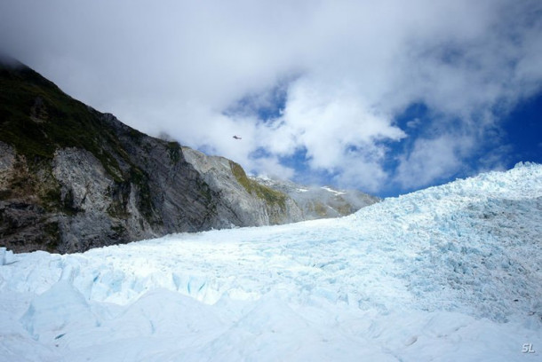 Franz Josef Glacier (полет на вертолете).