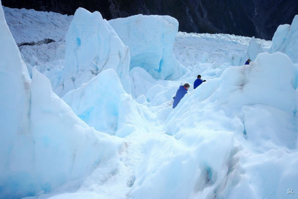 Franz Josef Glacier (полет на вертолете).