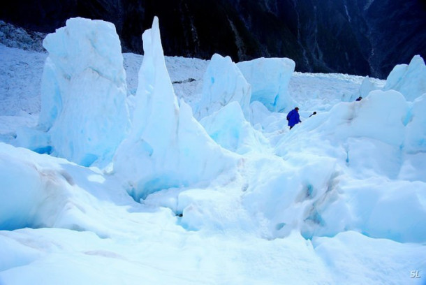 Franz Josef Glacier (полет на вертолете).