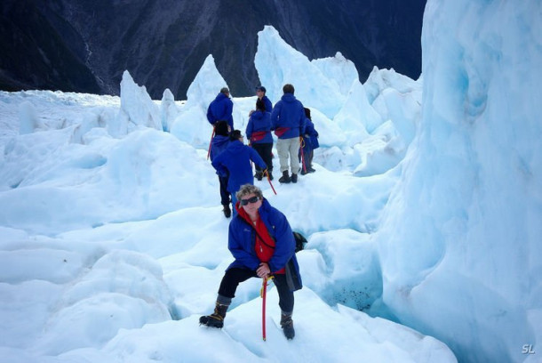 Franz Josef Glacier (полет на вертолете).