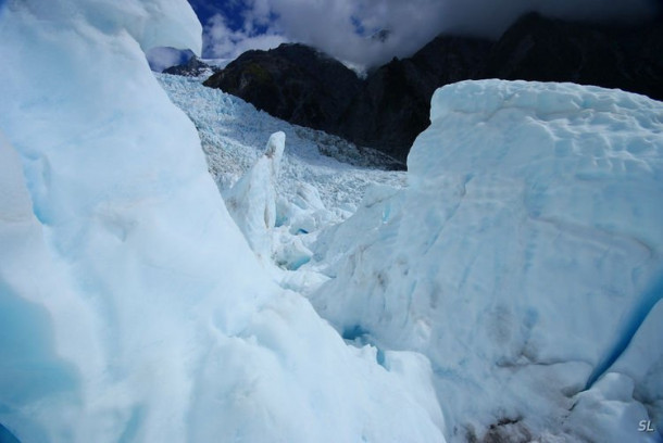 Franz Josef Glacier (полет на вертолете).