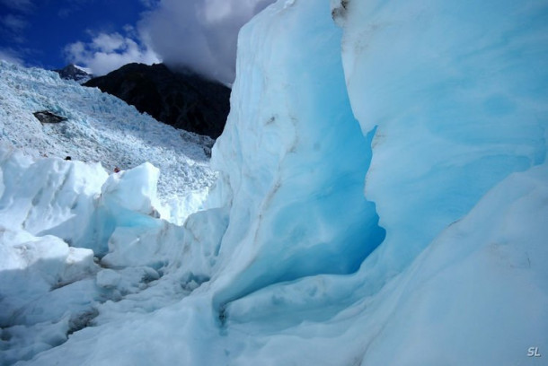 Franz Josef Glacier (полет на вертолете).