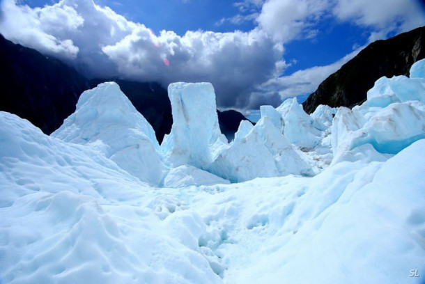 Franz Josef Glacier (полет на вертолете).