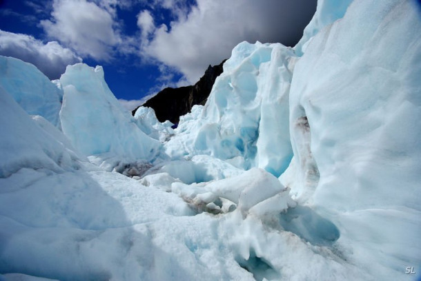 Franz Josef Glacier (полет на вертолете).