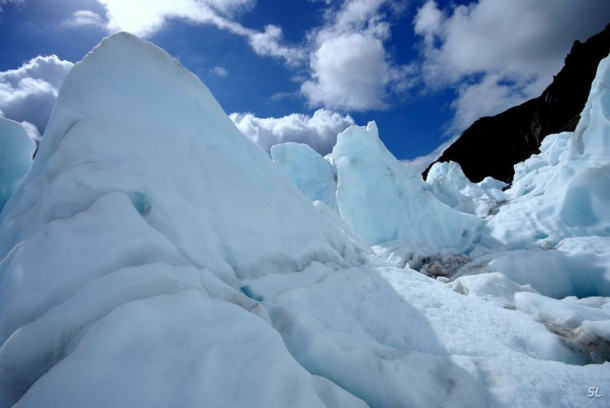 Franz Josef Glacier (полет на вертолете).