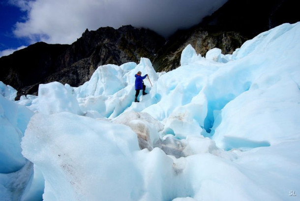 Franz Josef Glacier (полет на вертолете).