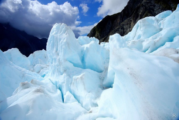 Franz Josef Glacier (полет на вертолете).