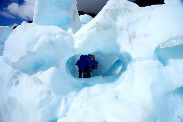 Franz Josef Glacier (полет на вертолете).