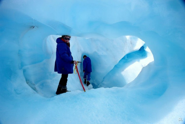 Franz Josef Glacier (полет на вертолете).