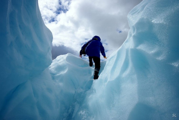 Franz Josef Glacier (полет на вертолете).