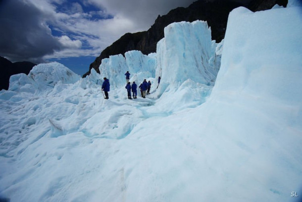 Franz Josef Glacier (полет на вертолете).