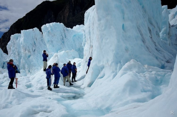 Franz Josef Glacier (полет на вертолете).