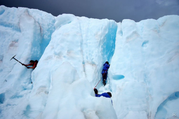 Franz Josef Glacier (полет на вертолете).