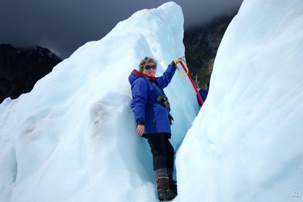 Franz Josef Glacier (полет на вертолете).