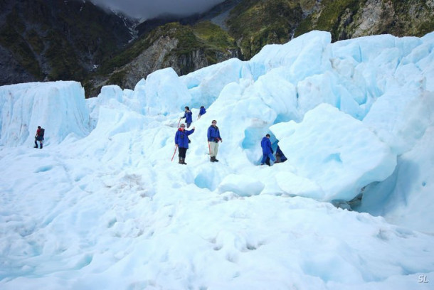 Franz Josef Glacier (полет на вертолете).