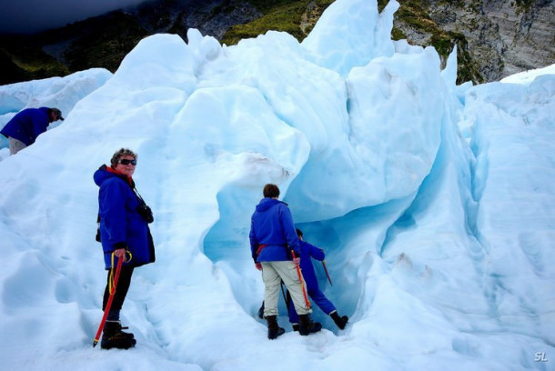 Franz Josef Glacier (полет на вертолете).