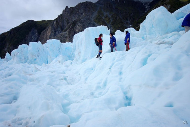 Franz Josef Glacier (полет на вертолете).