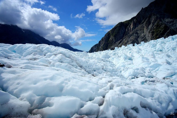 Franz Josef Glacier (полет на вертолете).