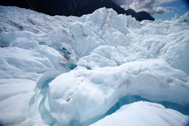 Franz Josef Glacier (полет на вертолете).