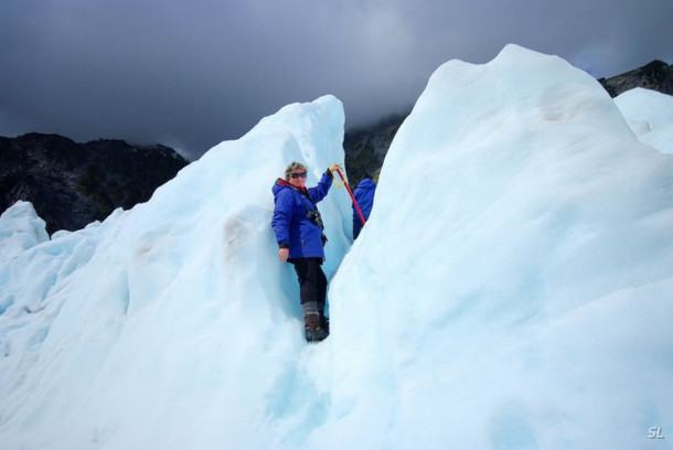 Franz Josef Glacier (полет на вертолете).