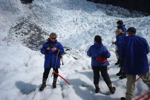 Franz Josef Glacier (полет на вертолете).