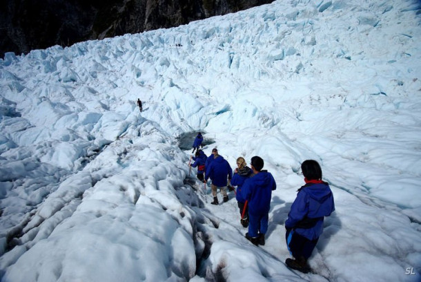 Franz Josef Glacier (полет на вертолете).