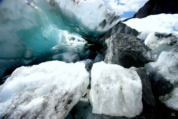 Franz Josef Glacier (полет на вертолете).