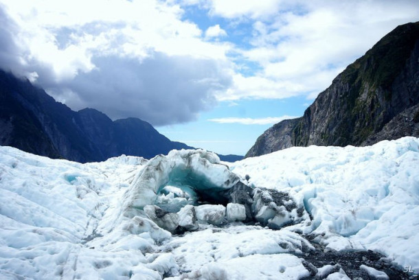 Franz Josef Glacier (полет на вертолете).