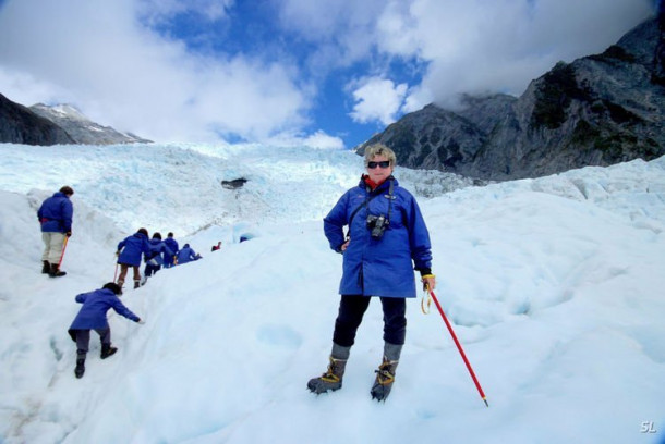 Franz Josef Glacier (полет на вертолете).