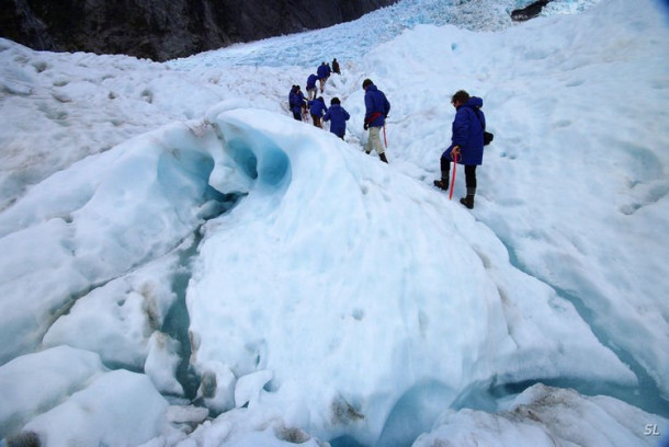 Franz Josef Glacier (полет на вертолете).