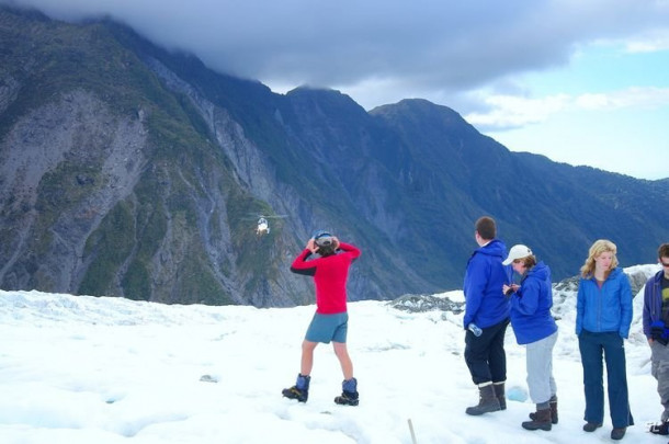 Franz Josef Glacier (полет на вертолете).