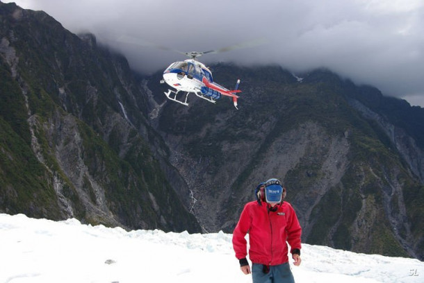 Franz Josef Glacier (полет на вертолете).