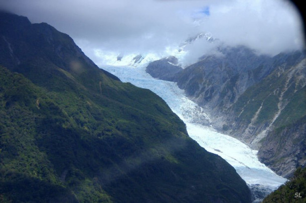 Franz Josef Glacier (полет на вертолете).