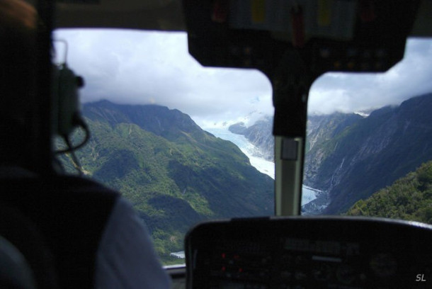 Franz Josef Glacier (полет на вертолете).