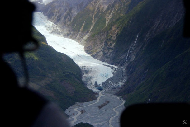 Franz Josef Glacier (полет на вертолете).