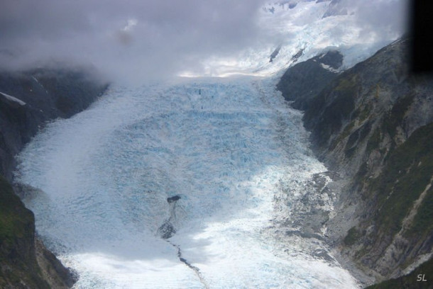 Franz Josef Glacier (полет на вертолете).