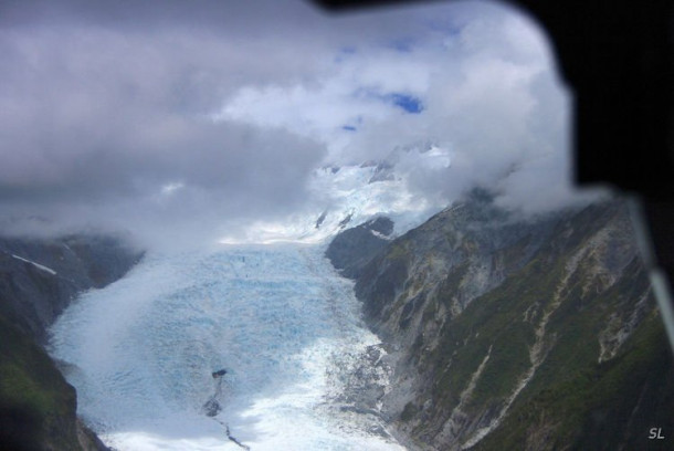 Franz Josef Glacier (полет на вертолете).