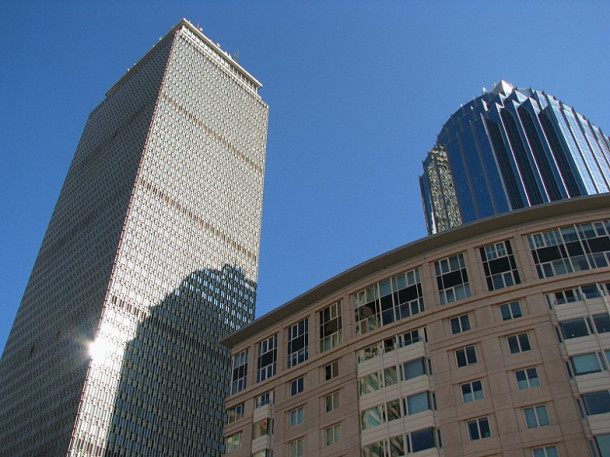 Boston. Prudential. Skywalk Observatory. New Old South Church. Christ-scientist center.