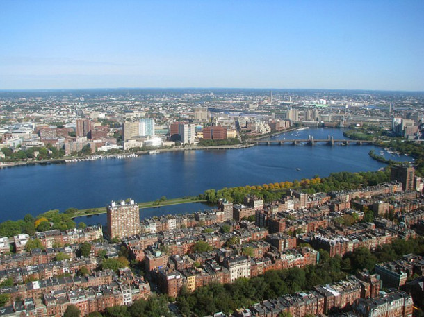 Boston. Prudential. Skywalk Observatory. New Old South Church. Christ-scientist center.