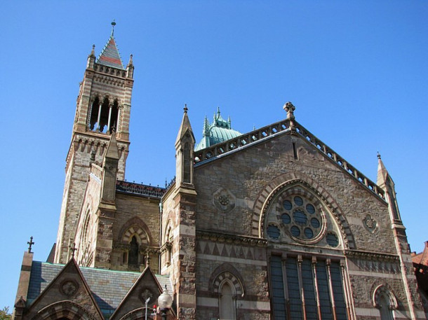 Boston. Prudential. Skywalk Observatory. New Old South Church. Christ-scientist center.