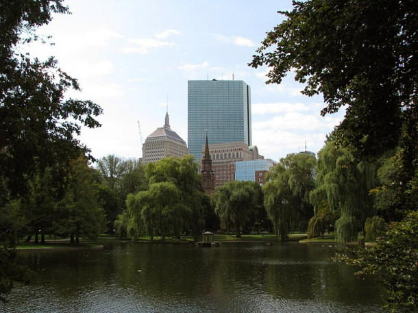 Boston. Boston Common Park. Public Gardens.