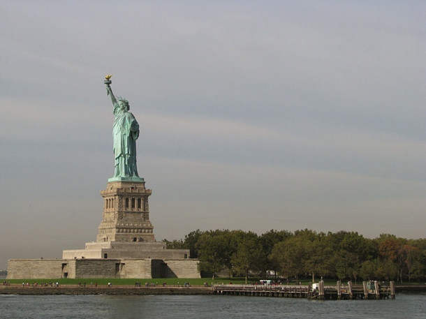 New York. Liberty Island. Statue of Liberty. Ellis Island.